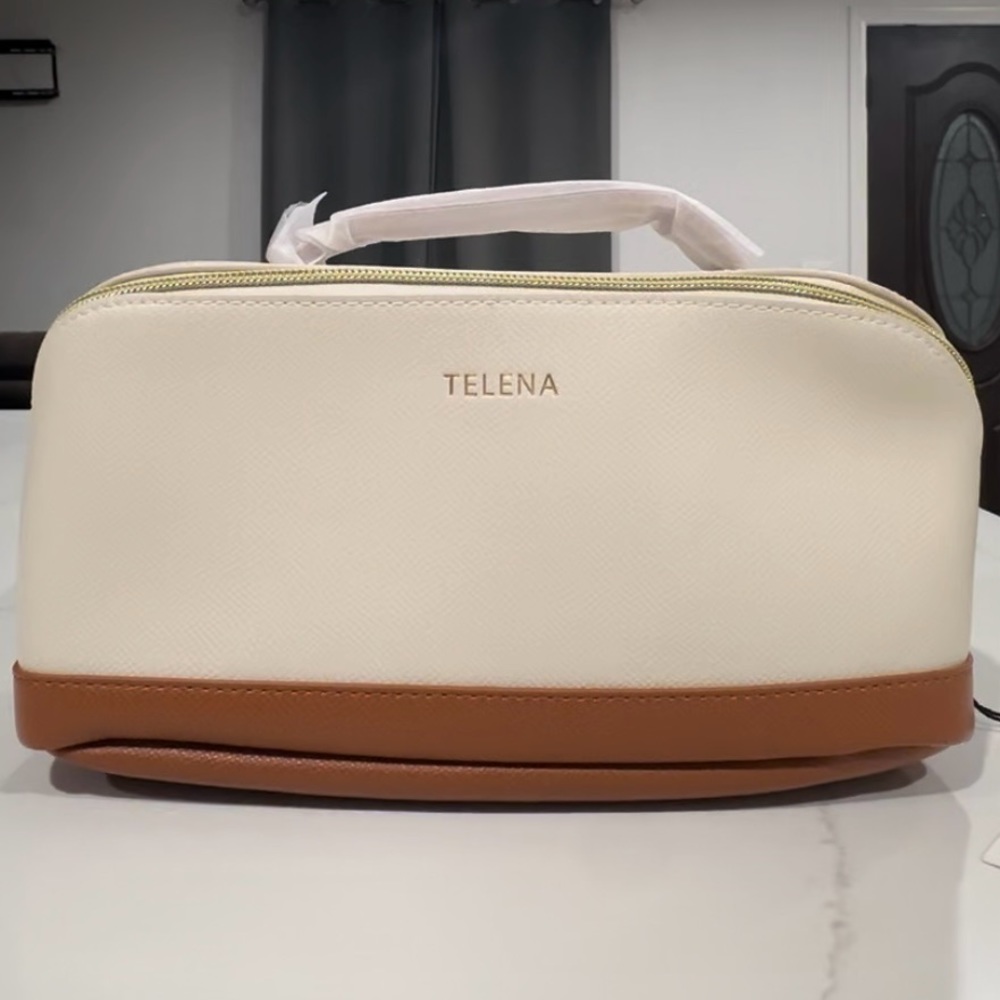 NWT Telena Beige with Brown Large Travel Bag